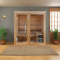 Charleston 4 Person Indoor Traditional Sauna Double Bench