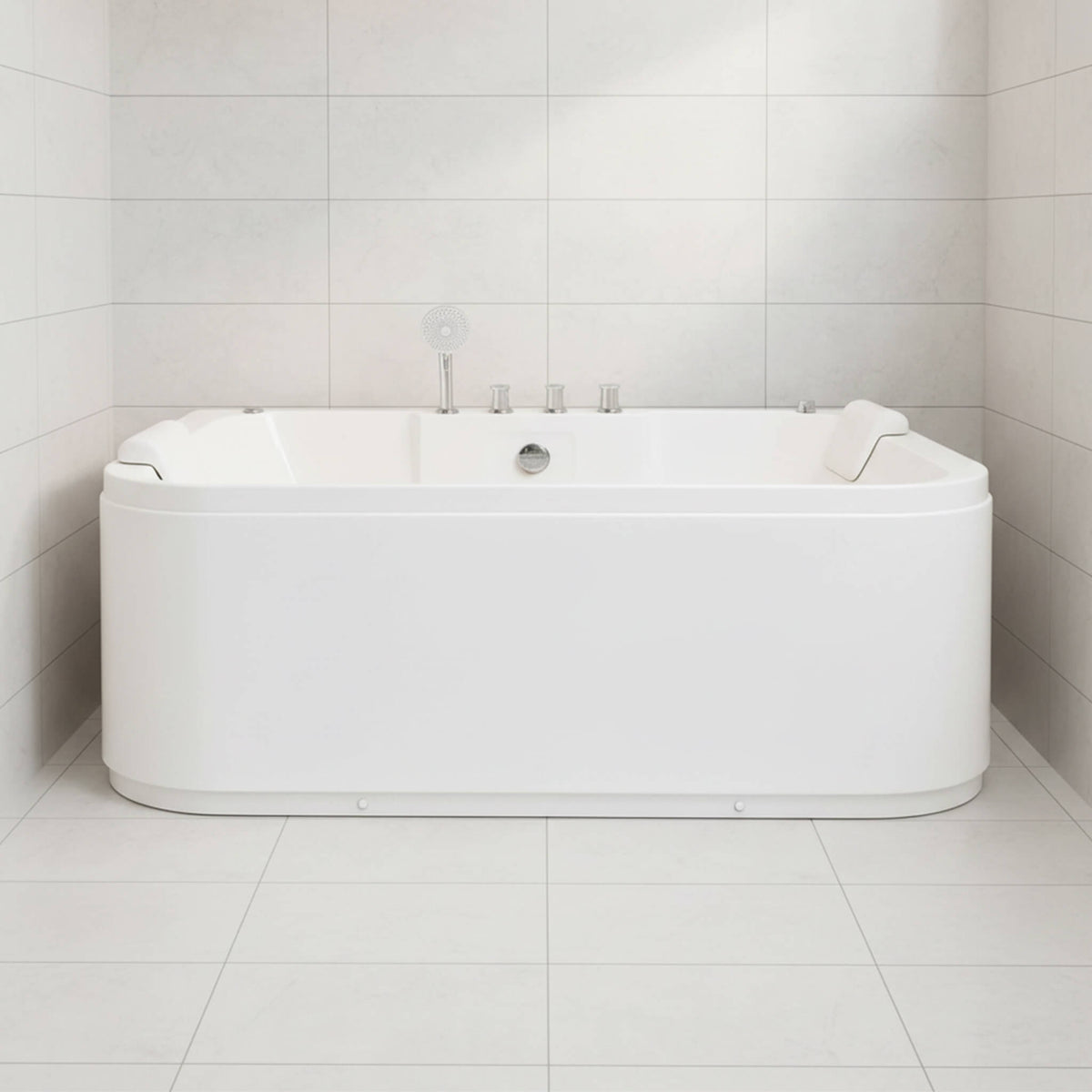 Lagoona 61-Inch 2-Person Acrylic Whirlpool Massage Bathtub With 16 Water Jets And LED Lights (SAK15780)