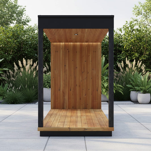ThermaSol Nordic Misty Outdoor Fully-Assembled Wood Terrace [Made-To-Order] [14-KIR-3654/55] (SAK76490)